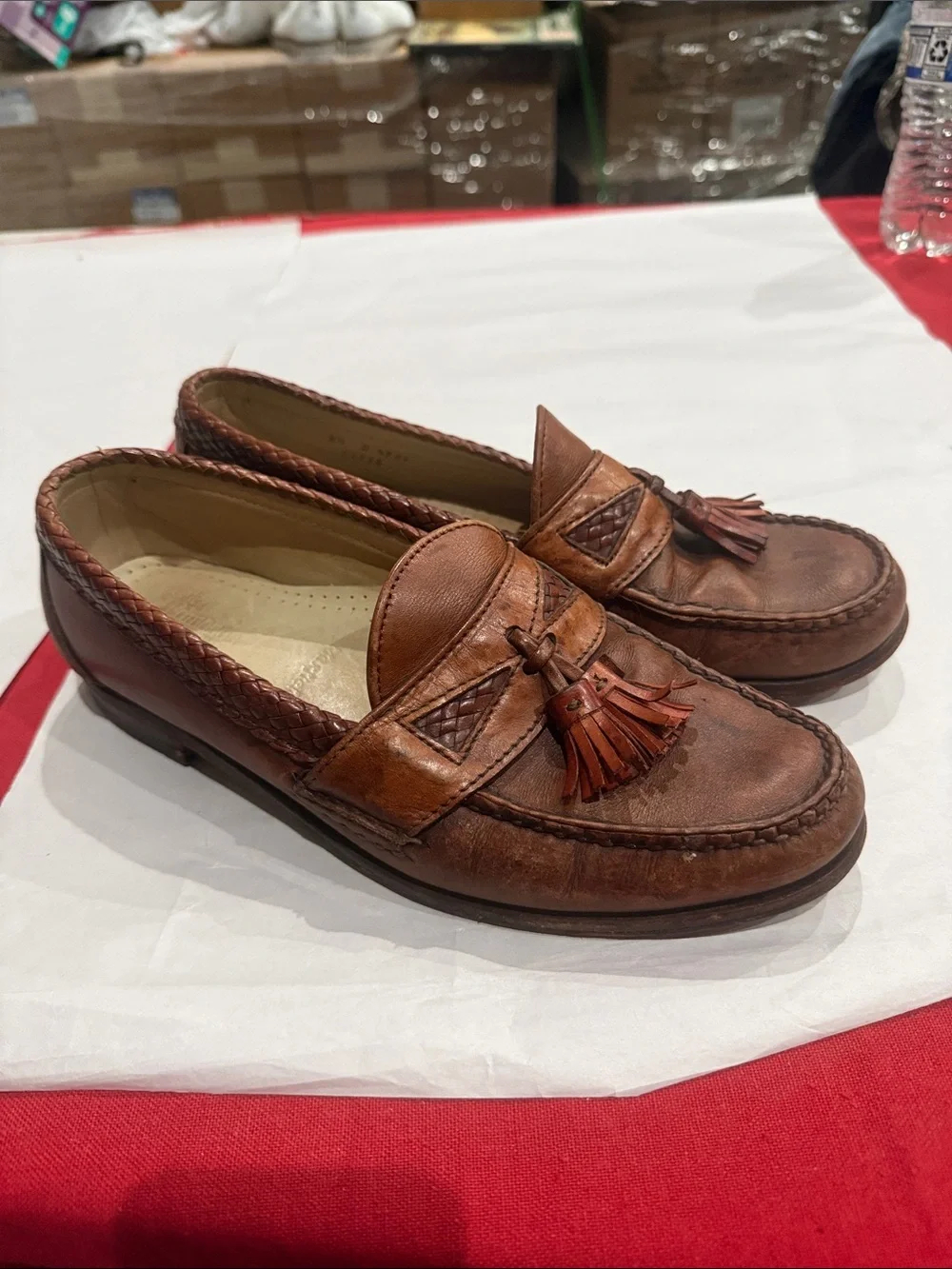 Allen Edmonds Brown Leather Tassel Loafers
